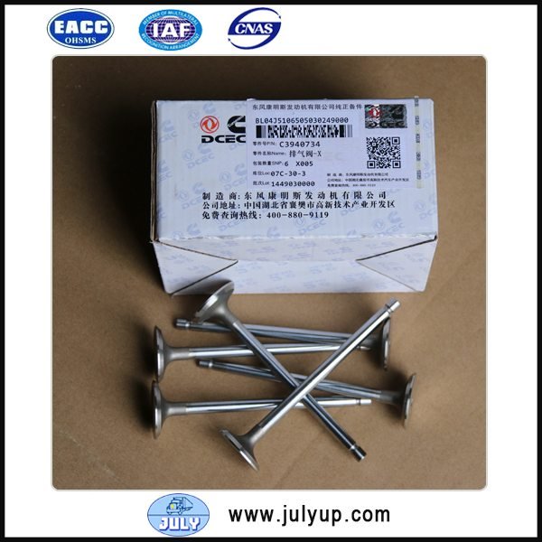 Exhaust Valve 3940734 3802967 for Cummins ISBe ISDe ISF3.8 engine